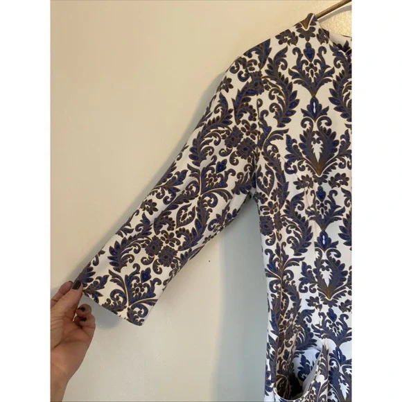 J. McLaughlin Catalina Cloth Dress Womens Size M Preppy Stretch Coastal Vacation - Picture 4 of 10